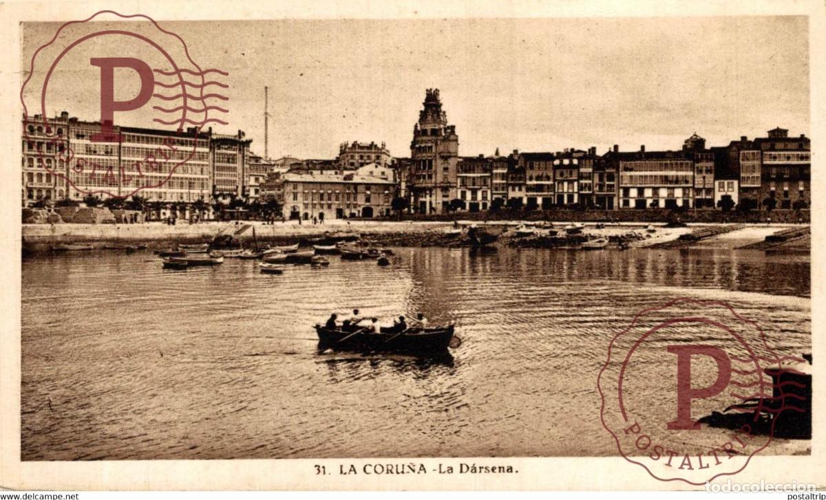 Cartoline: LA CORU&Ntilde;A LA DARSENA GALICIA ESPA&Ntilde;A ESPAGNE