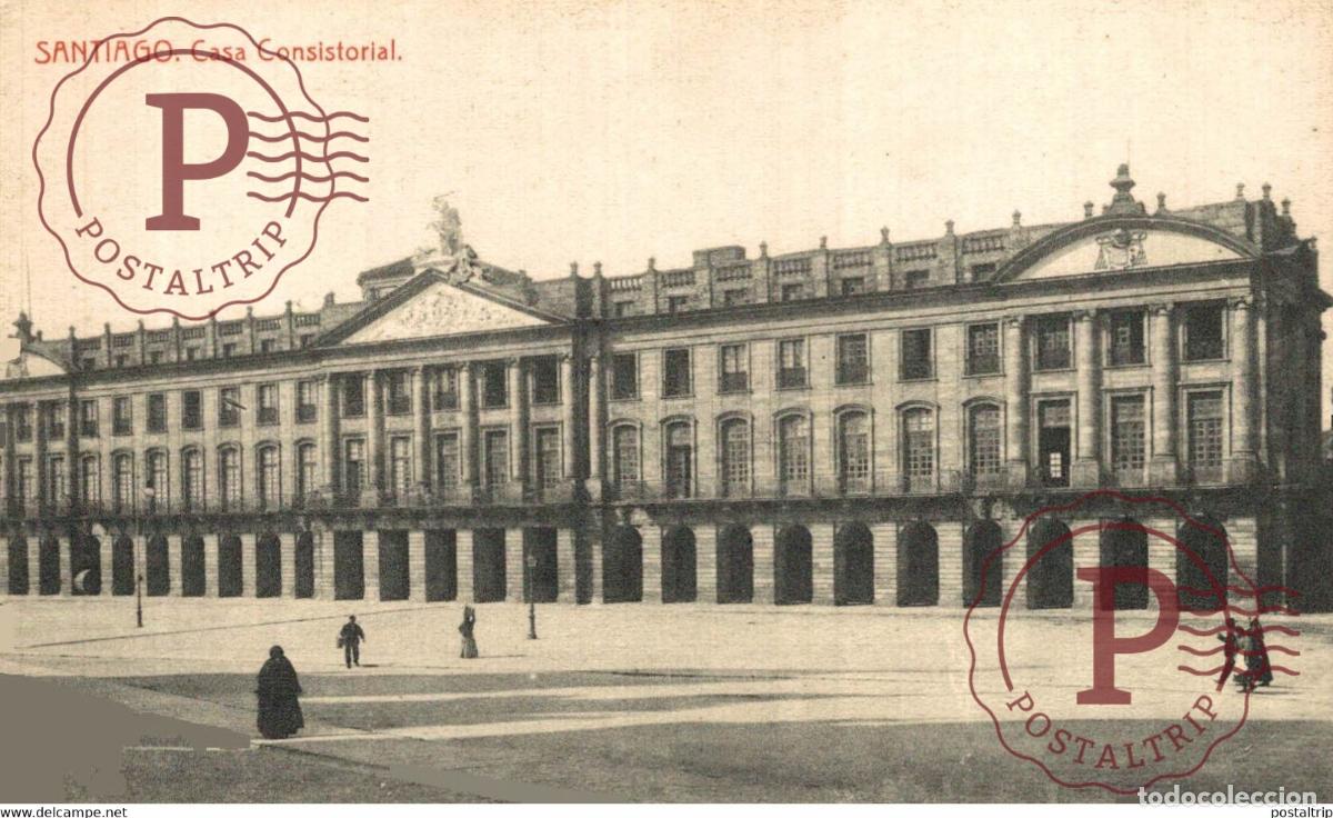 Cartoline: SANTIAGO CASA CONSISTORIAL GALICIA ESPA&Ntilde;A ESPAGNE