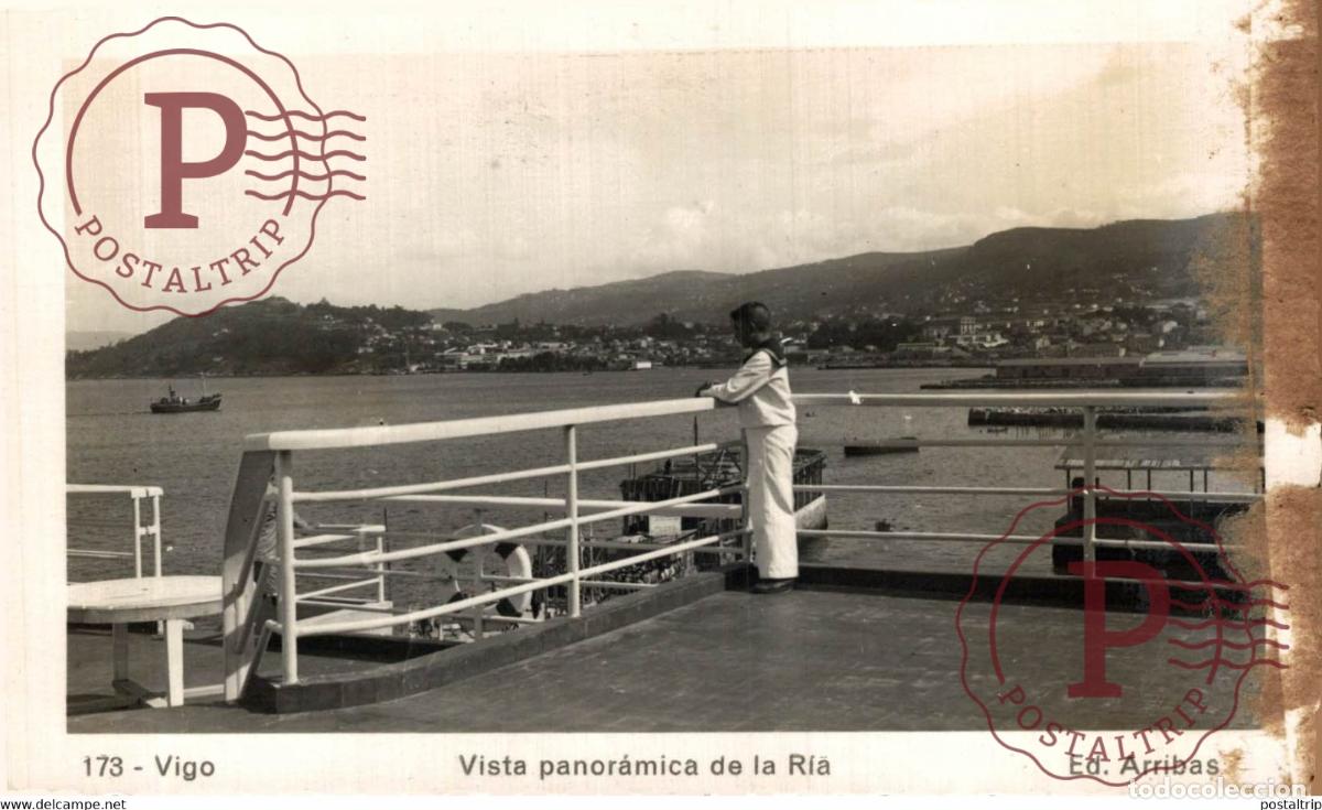 Cartoline: VIGO VISTA PANORAMICA DE LA RIA GALICIA ESPA&Ntilde;A ESPAGNE