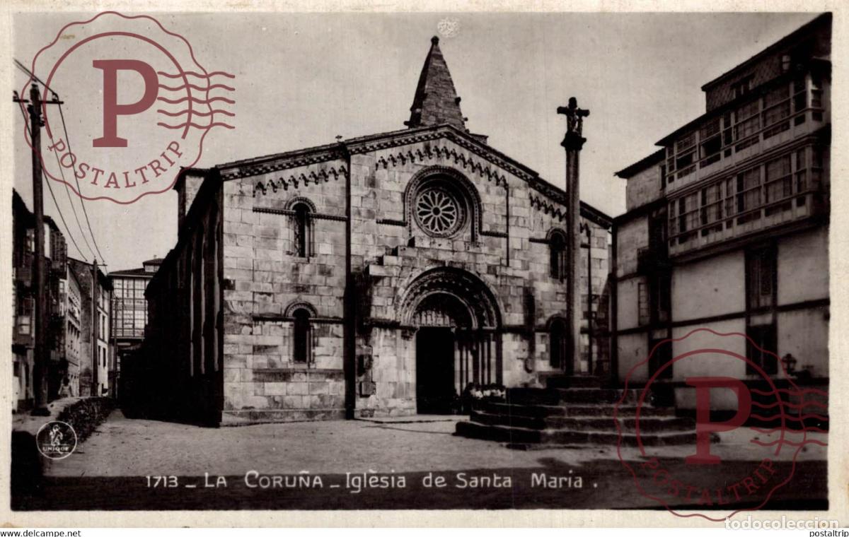 Cartoline: LA CORU&Ntilde;A IGLESIA DE SANTA MARIA GALICIA ESPA&Ntilde;A ESPAGNE