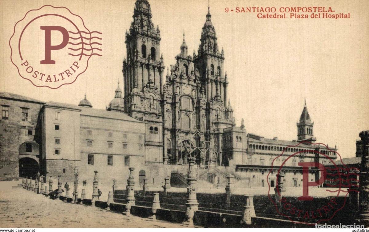 Cartoline: SANTIAGO DE COMPOSTELA CATEDRAL PLAZA DEL HOSPITAL GALICIA ESPA&Ntilde;A ESPAGNE
