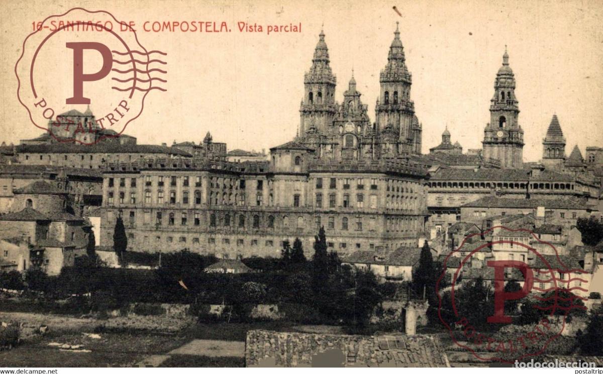 Cartoline: SANTIAGO DE COMPOSTELA VISTA PARCIAL GALICIA ESPA&Ntilde;A ESPAGNE