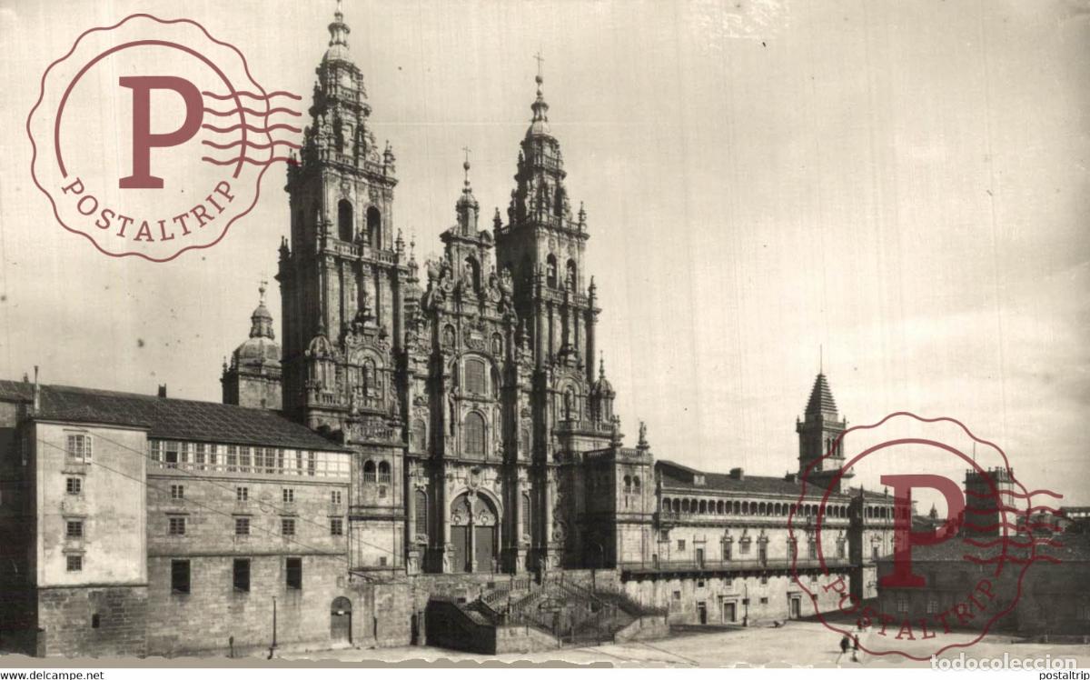 Cartoline: SANTIAGO DE COMPOSTELA CATEDRAL FACHADA DEL OBRADOIRO BARROCO GALICIA ESPA&Ntilde;A ESPAGNE