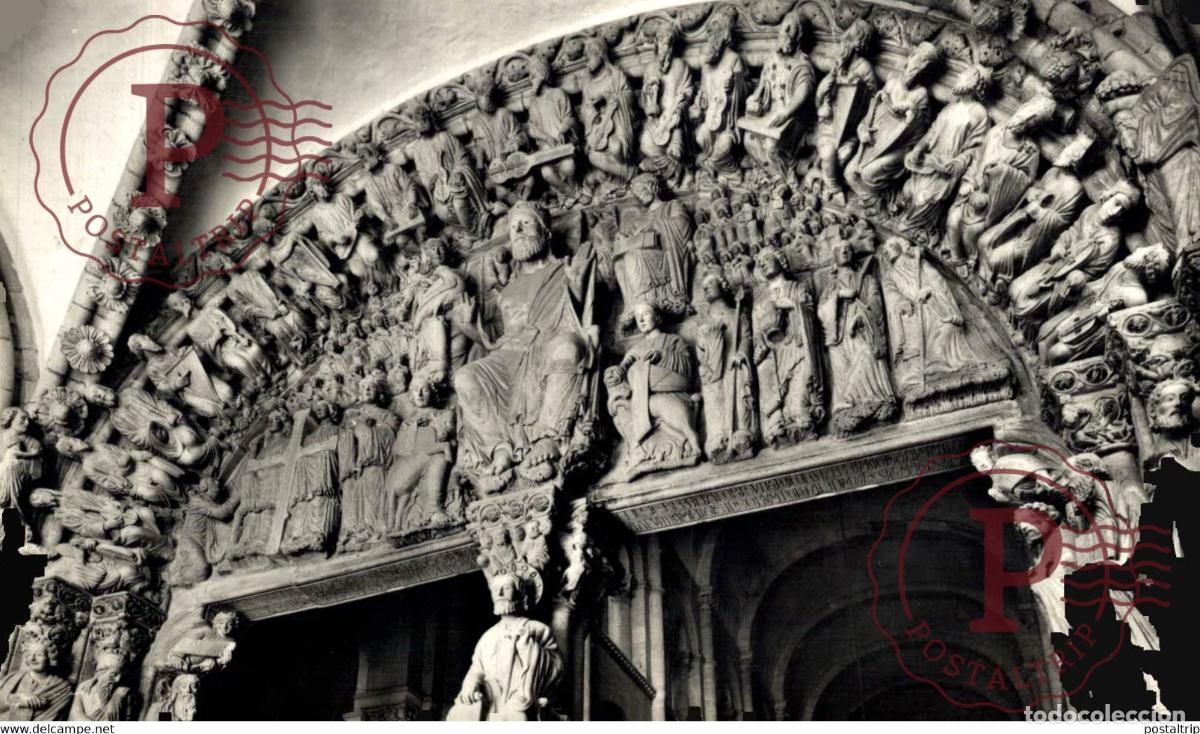 Cartoline: SANTIAGO DE COMPOSTELA ARCO CENTRAL DEL P&Oacute;RTICO DE LA GLORIA GALICIA ESPA&Ntilde;A ESPAGNE