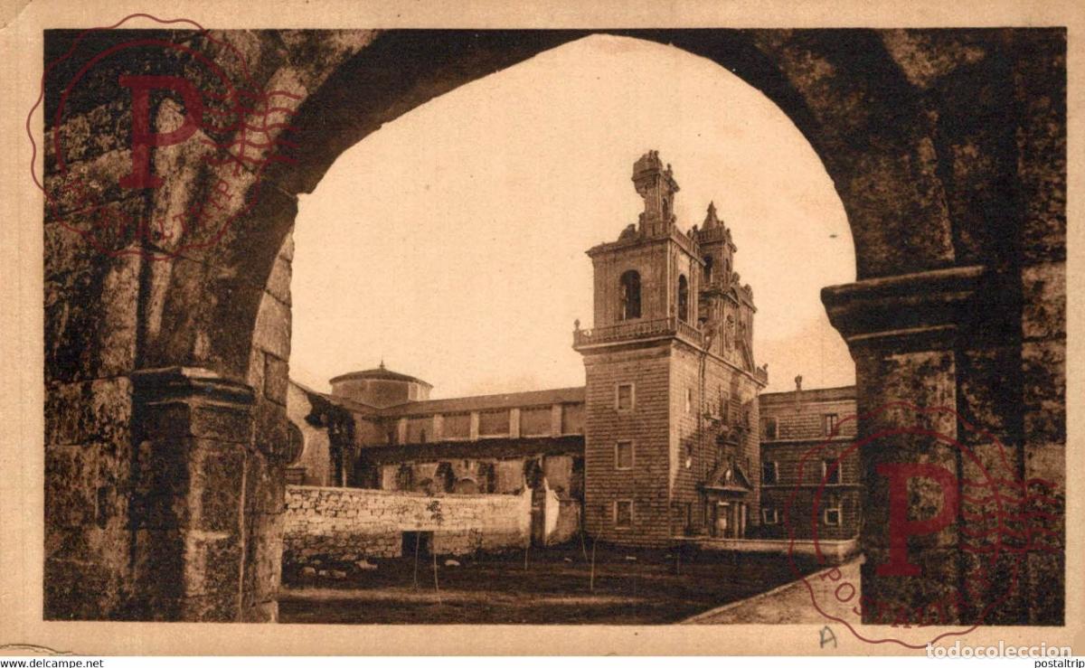 Cartoline: MONASTERIO DE OSERA VISTA ART&Iacute;STICA DESDE LA ANTIGUA PORTER&Iacute;A GALICIA ESPA&Ntilde;A ESPAGNE