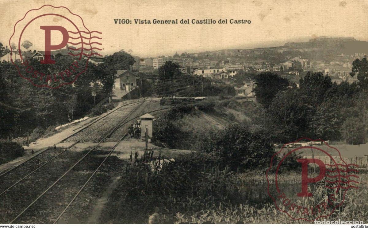 Postcards: VIGO VISTA GENERAL DEL CASTILLO DEL CASTRO GALICIA ESPA&Ntilde;A ESPAGNE