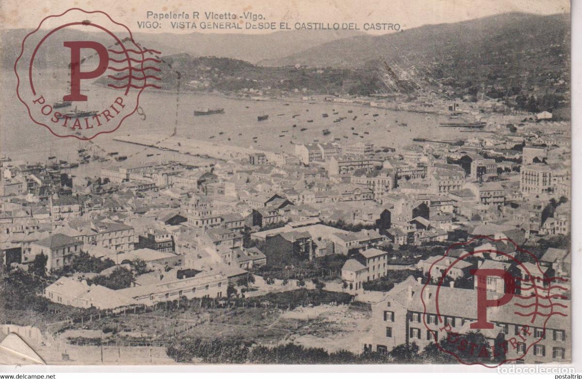 Postcards: VIGO VISTA GENERAL DESDE EL CASTILLO DEL CASTRO GALICIA ESPA&Ntilde;A ESPAGNE