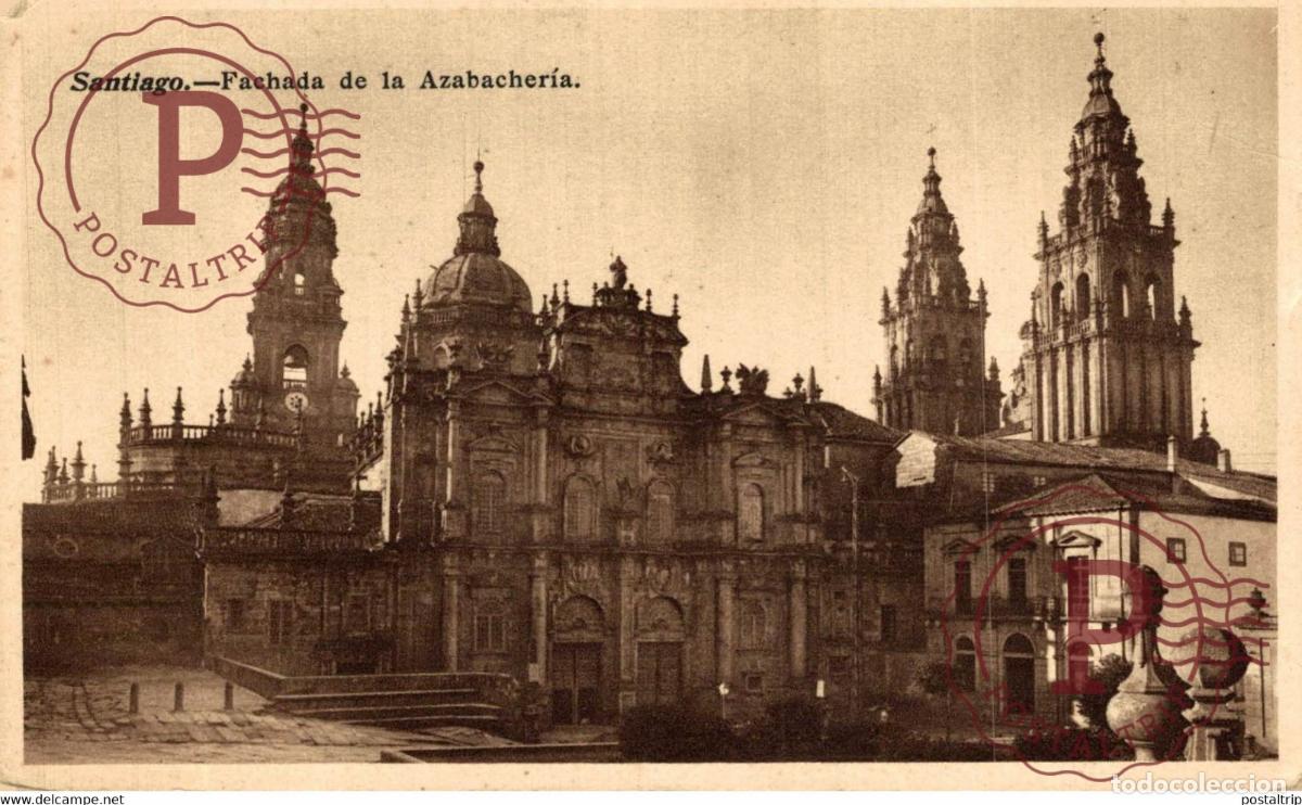 Postcards: SANTIAGO DE COMPOSTGELA FACHADA DE LA AZABACHER&Iacute;A GALICIA ESPA&Ntilde;A ESPAGNE