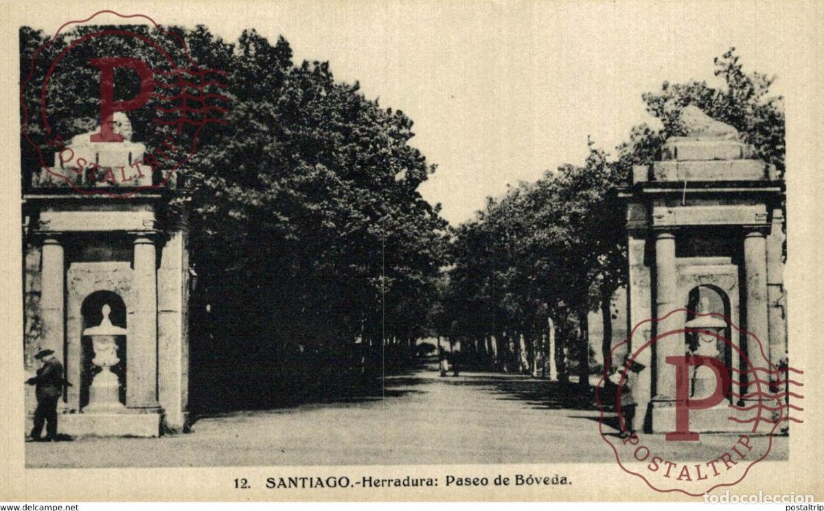 Postcards: SANTIAGO HERRADURA PASEO DE B&Oacute;VEDA GALICIA ESPA&Ntilde;A ESPAGNE
