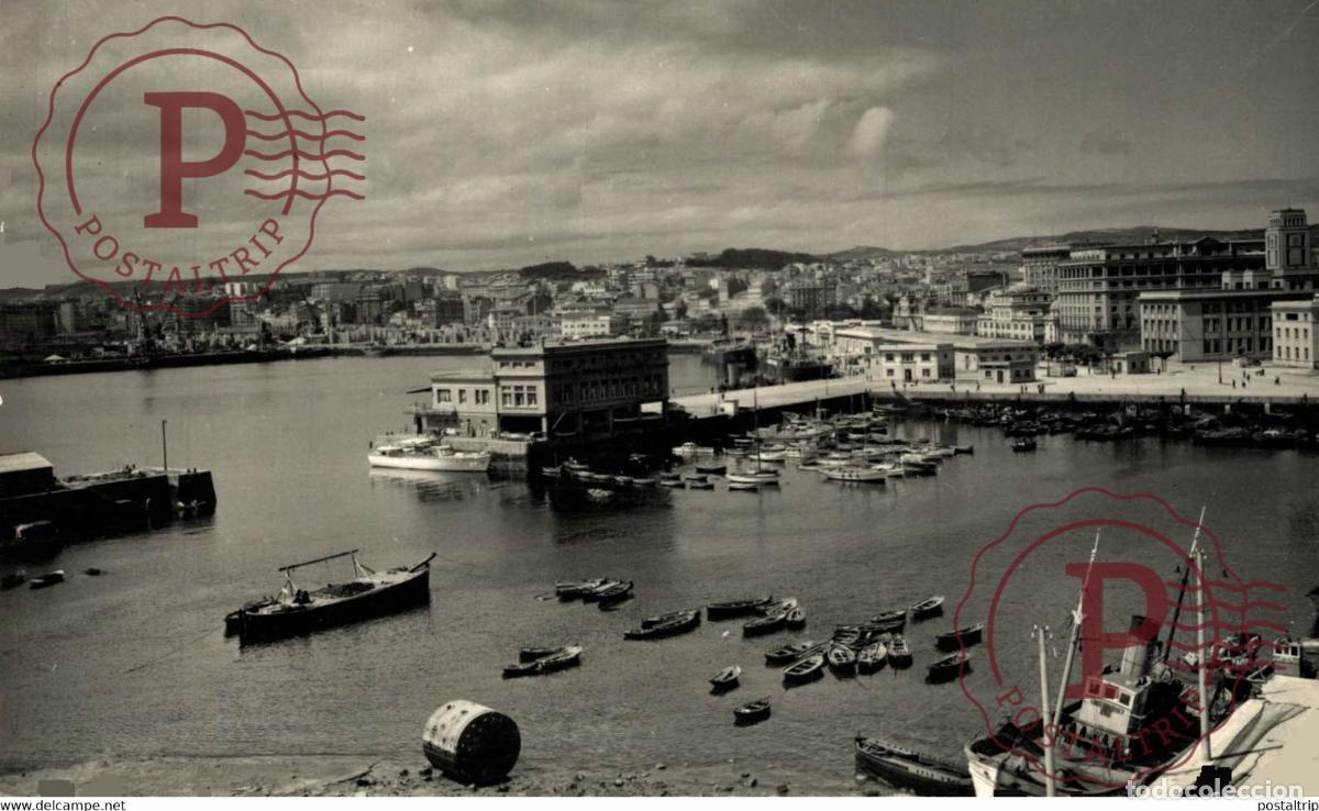 Postcards: LA CORU&Ntilde;A ENTRADA A LA D&Aacute;RSENA GALICIA ESPA&Ntilde;A ESPAGNE