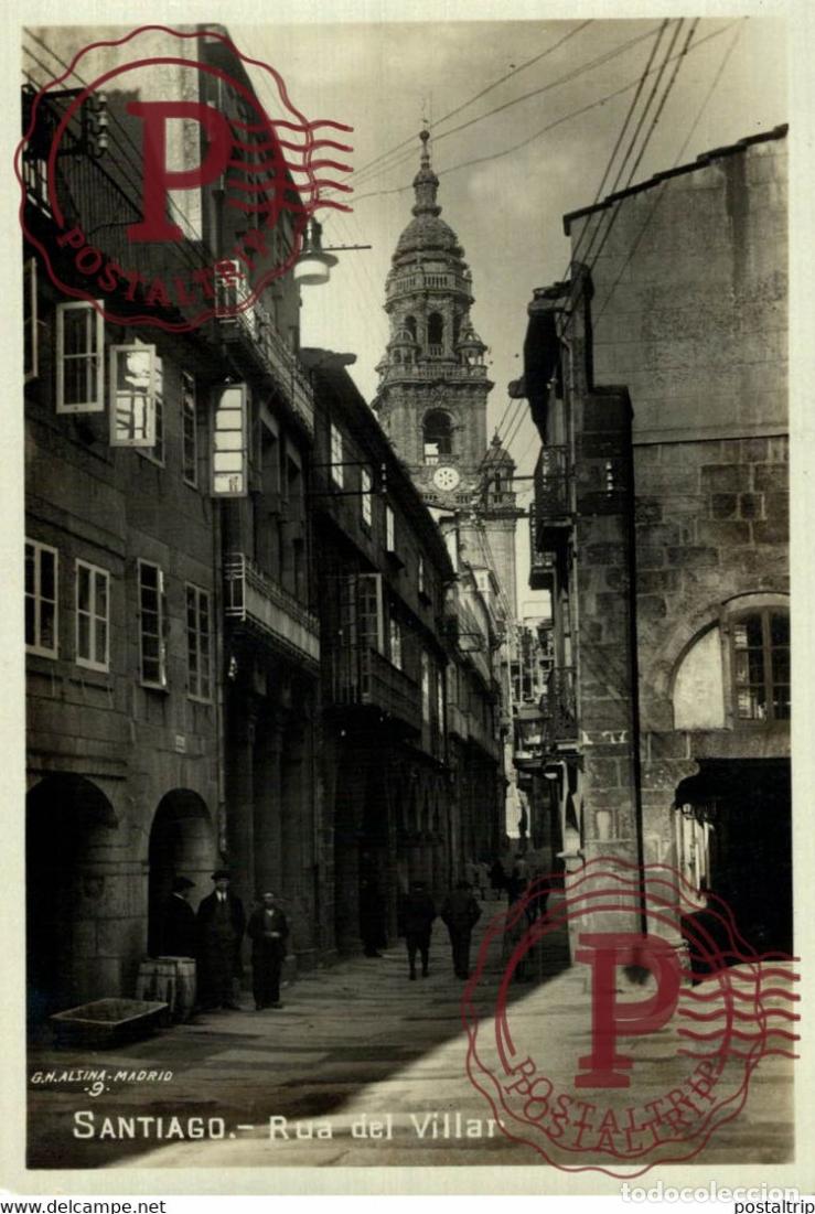 Postales: GALICIA. SANTIAGO DE COMPOSTELA. RUA DEL VILLAR. FOTOGRAFICA.