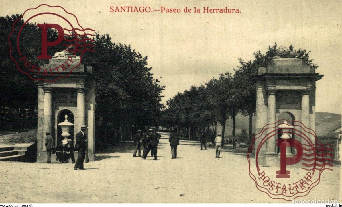 Postales: GALICIA. SANTIAGO DE COMPOSTELA. PASEO DE LA HERRADURA.