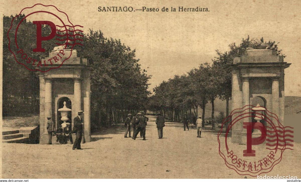 Postales: GALICIA. SANTIAGO DE COMPOSTELA. PASEO DE LA HERRADURA.