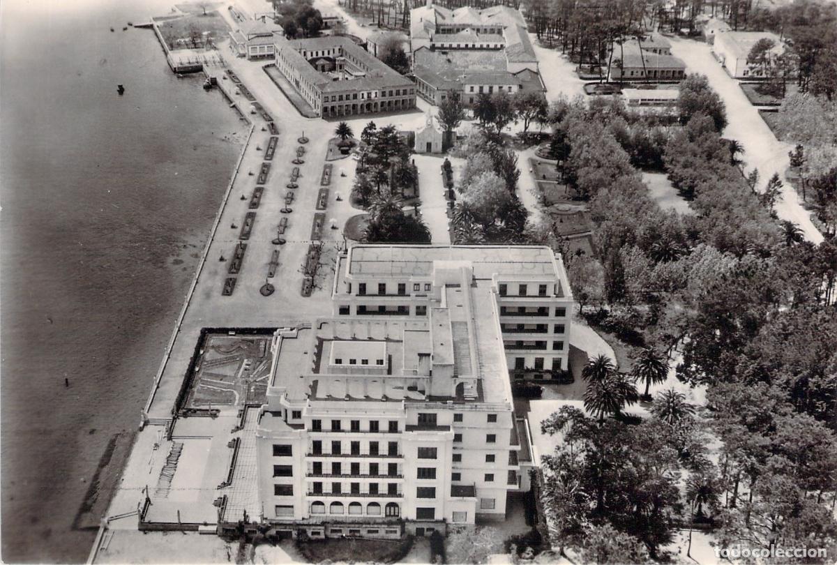 Postales: Postal de la Isla de la Toja Vista A&eacute;rea y Gran Hotel