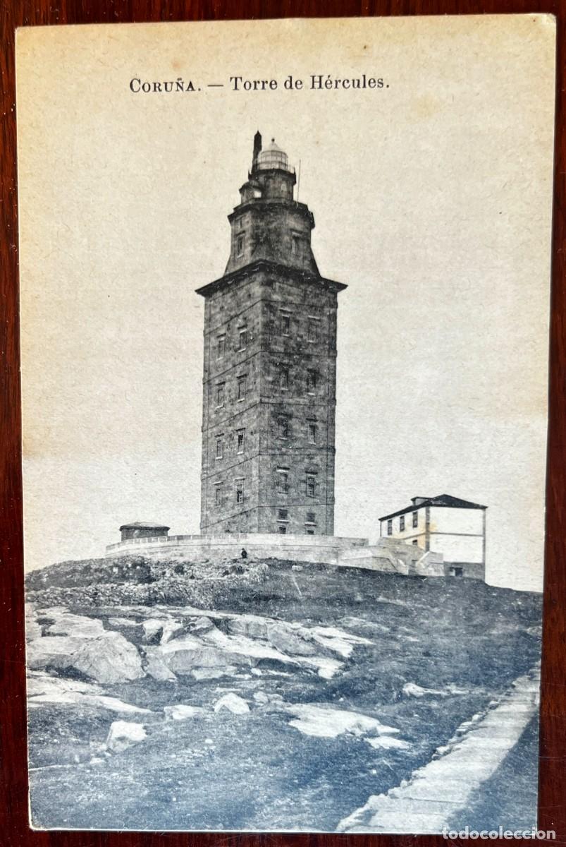 Cartoline: CORU&Ntilde;A, TORRE DE HERCULES, LACOSTE, COLECCION ESPA&Ntilde;A MONUMENTAL E HISTORICA SERIE I N&ordm; 5