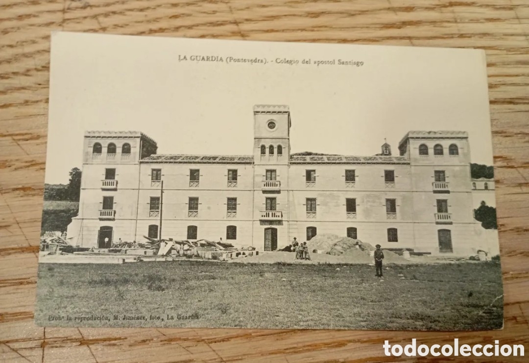 Postales: LA GUARDIA (PONTEVEDRA) - COLEGIO DEL AP&Oacute;STOL SANTIAGO - M. JIM&Eacute;NEZ, FOTO.