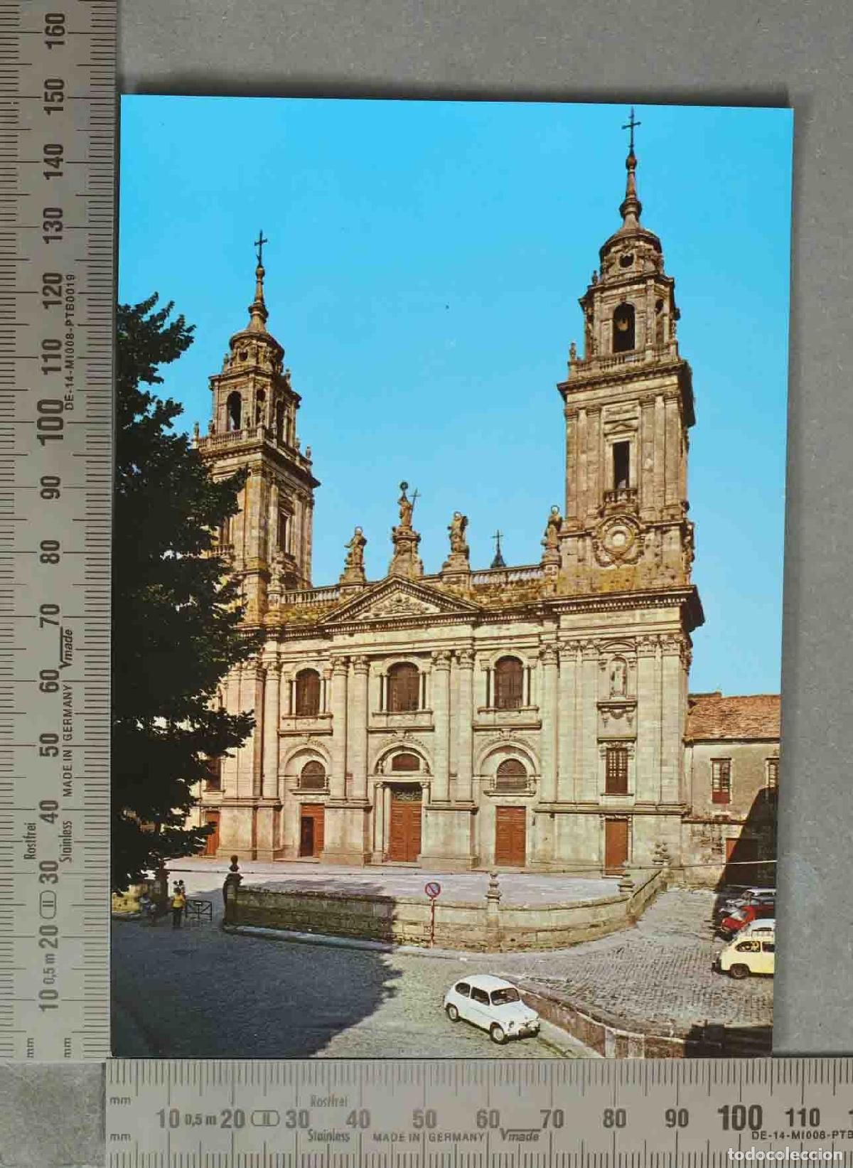 Postales: POSTAL. Lugo - Fachada principal de la Catedral de Santa Mar&iacute;a - Plaza de P&iacute;o XII