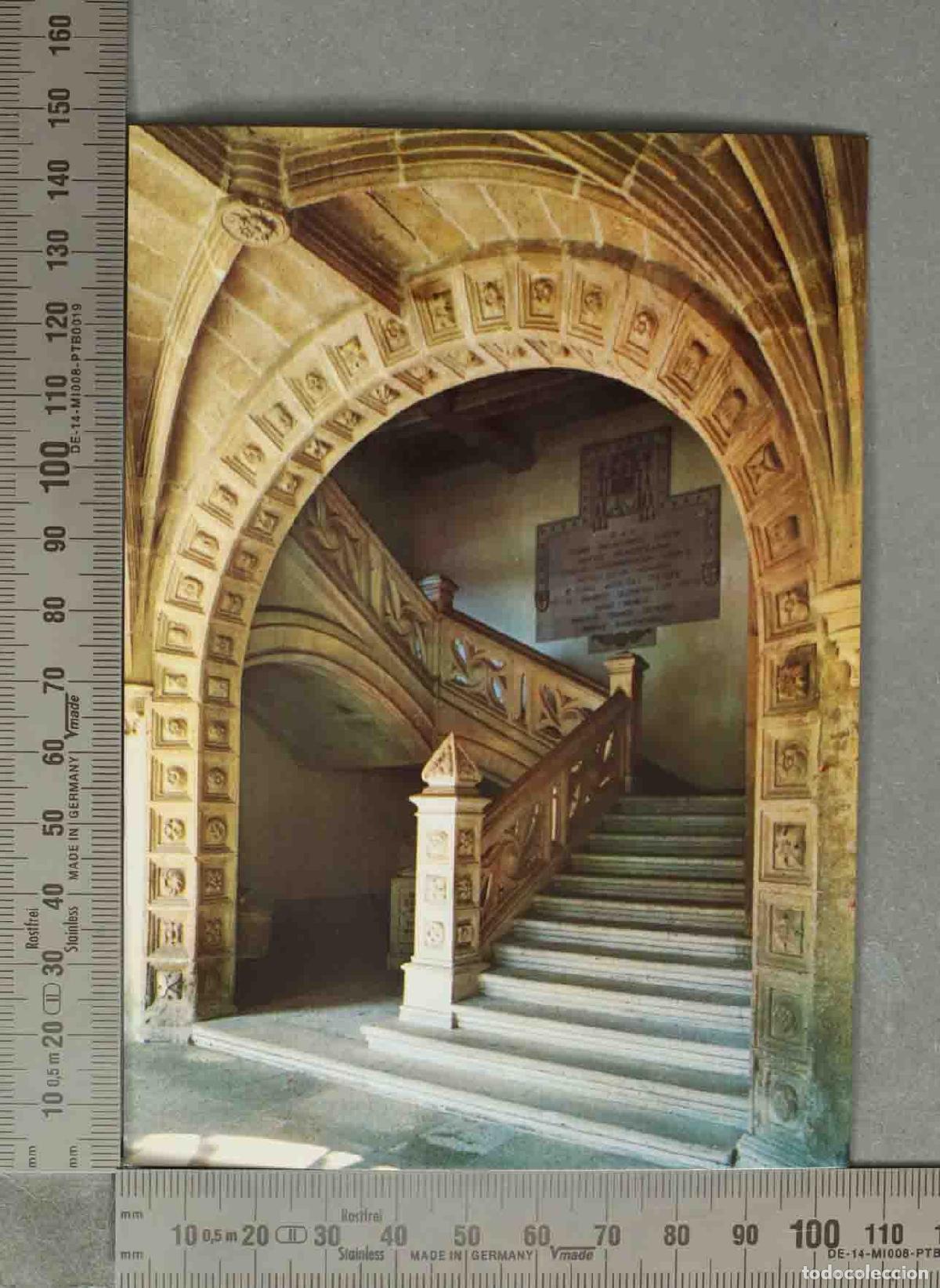 Postales: POSTAL. Monasterio de Samos (Lugo) - Arco Renacentista (Siglo XVI) y escalera neogotica