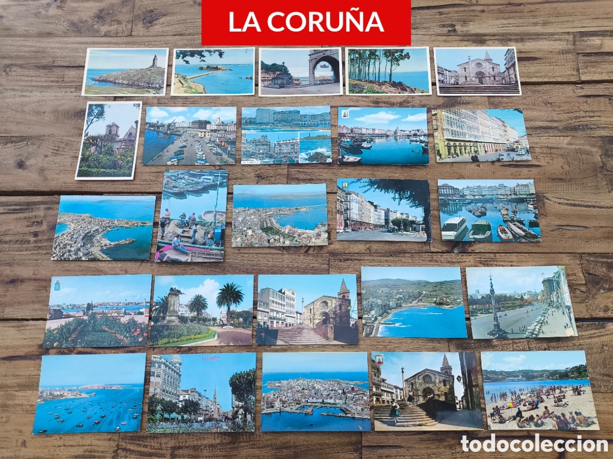 Postales: Lote 465 postales Galicia La Coru&ntilde;a Lugo Orense Pontevedra Vigo El Ferrol Santiago de Compostela ...