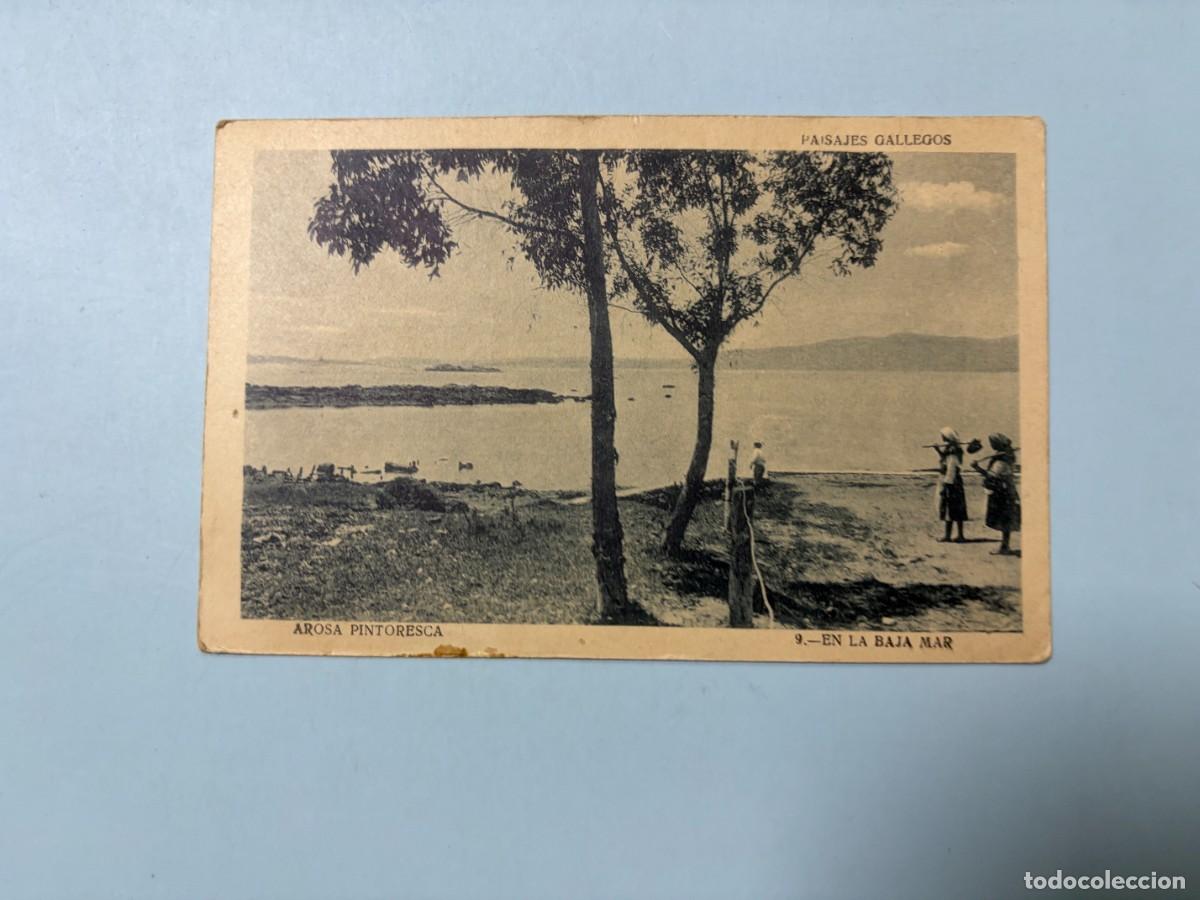 Postales: TARJETA POSTAL. GALICIA. AROSA PINTORESCA. PAISAJES GALLEGOS. 9.- EN LA BAJA MAR.