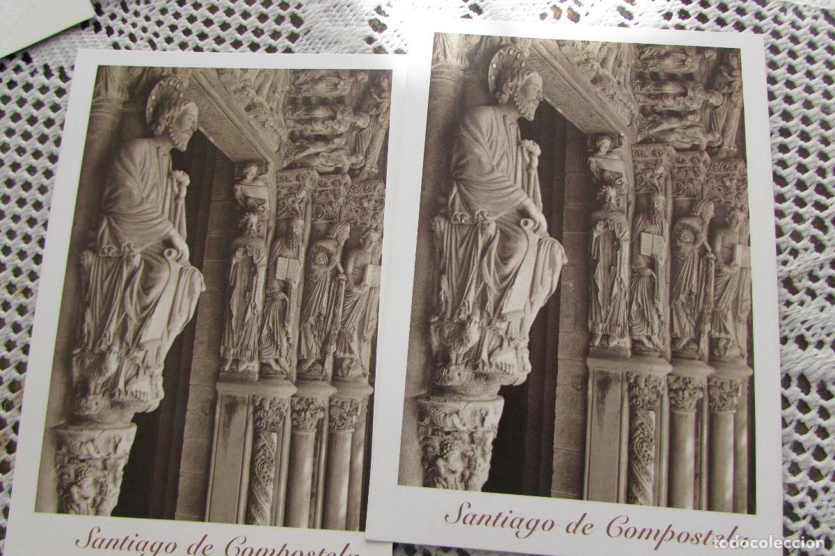 Postales: 2 POSTALES SANTIAGO DE COMPOSTELA 620 CATEDRAL PORTICO DE LA GLORIA