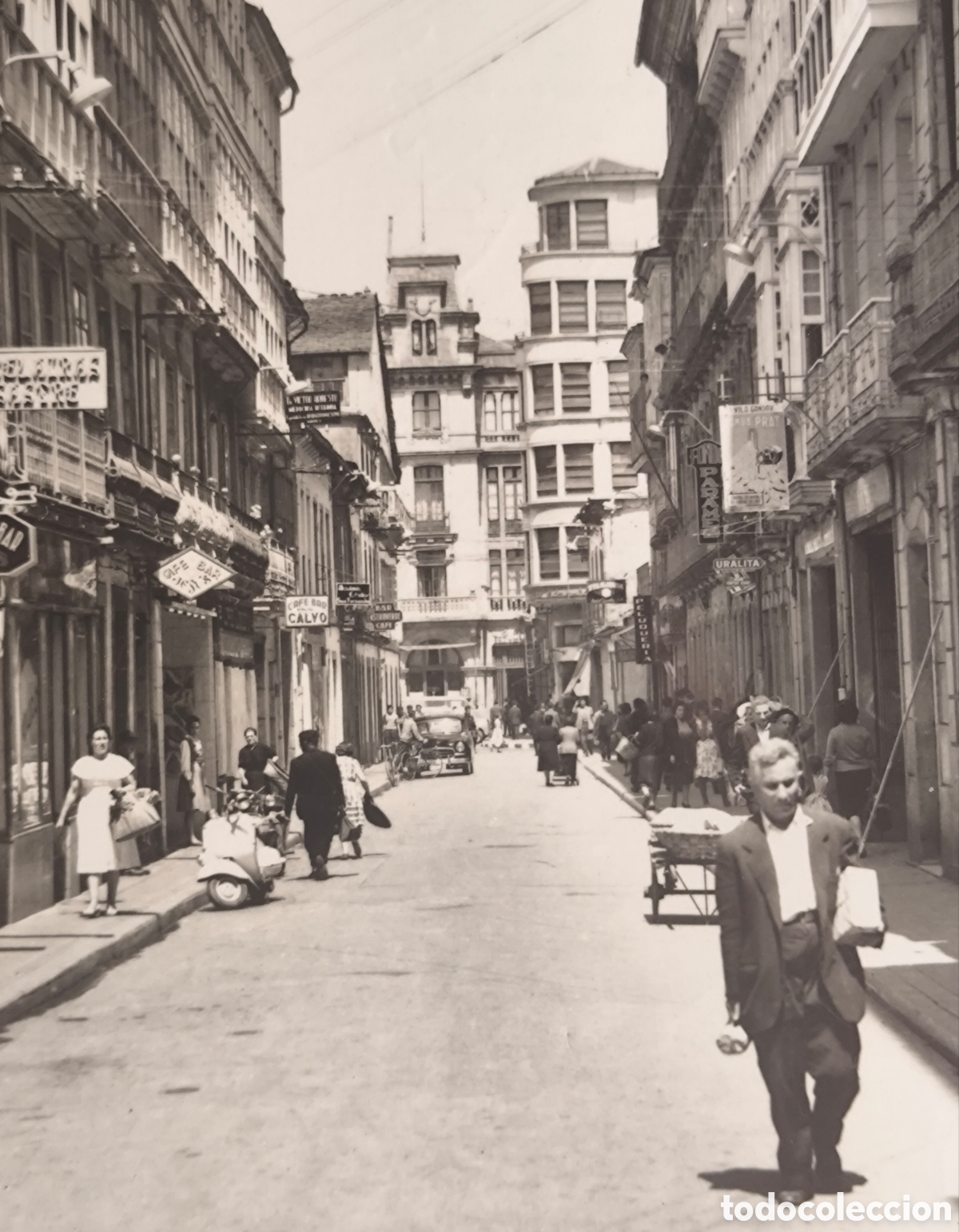 Postales: LUGO R&Uacute;A PROGRESO POSTAL FOTOGR&Aacute;FICA ANIMADA C. 1955