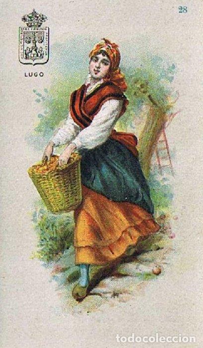 Postales: MUJER DE LUGO. CROMOLITOGRAFIA DE LUIS LABARTA.PRINCIPIOS SIGLO XX. CHOCOLATE JAIME BOIX.