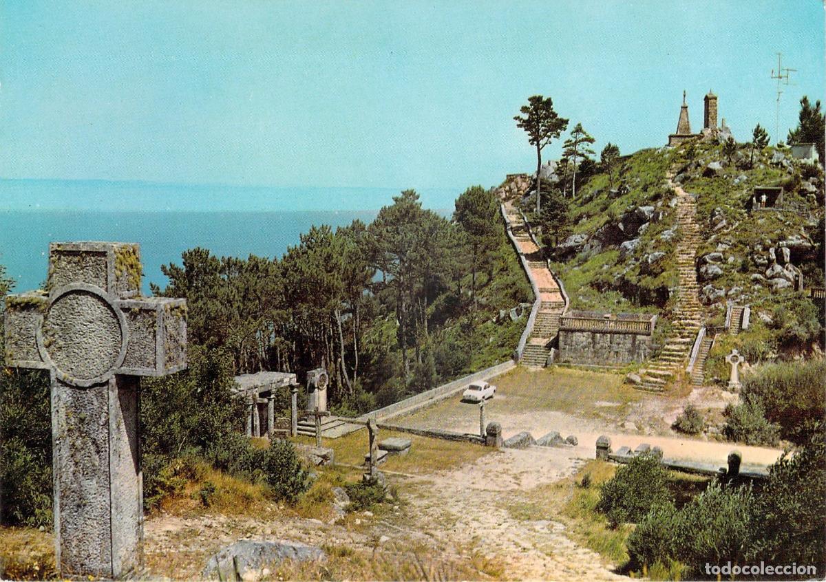 Postales: Postal de La Guardia Galicia - Calvario y P&uacute;lpito en Monte Santa Tecla