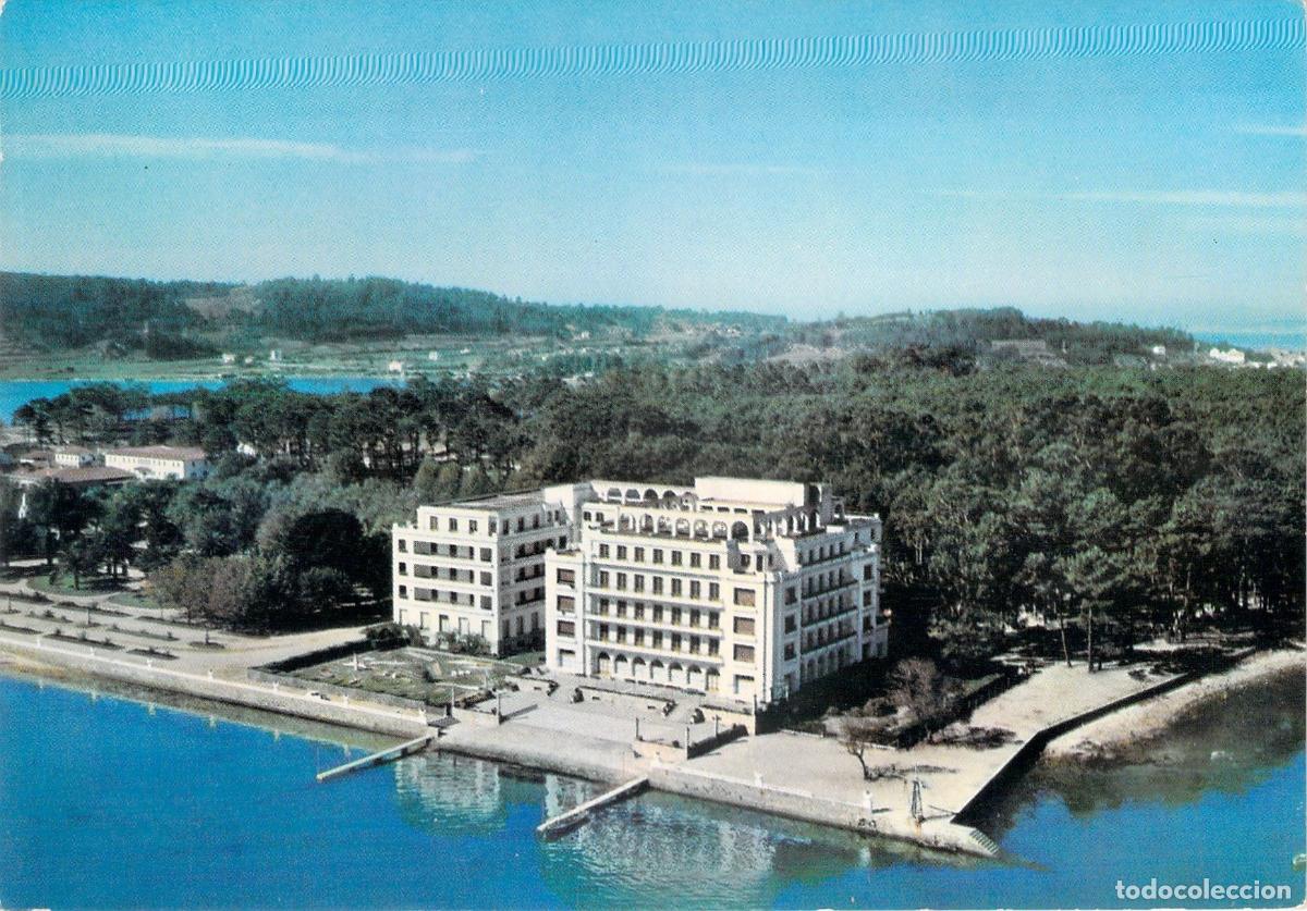 Postales: Postal de la Isla de La Toja Pontevedra Vista A&eacute;rea del Gran Hotel