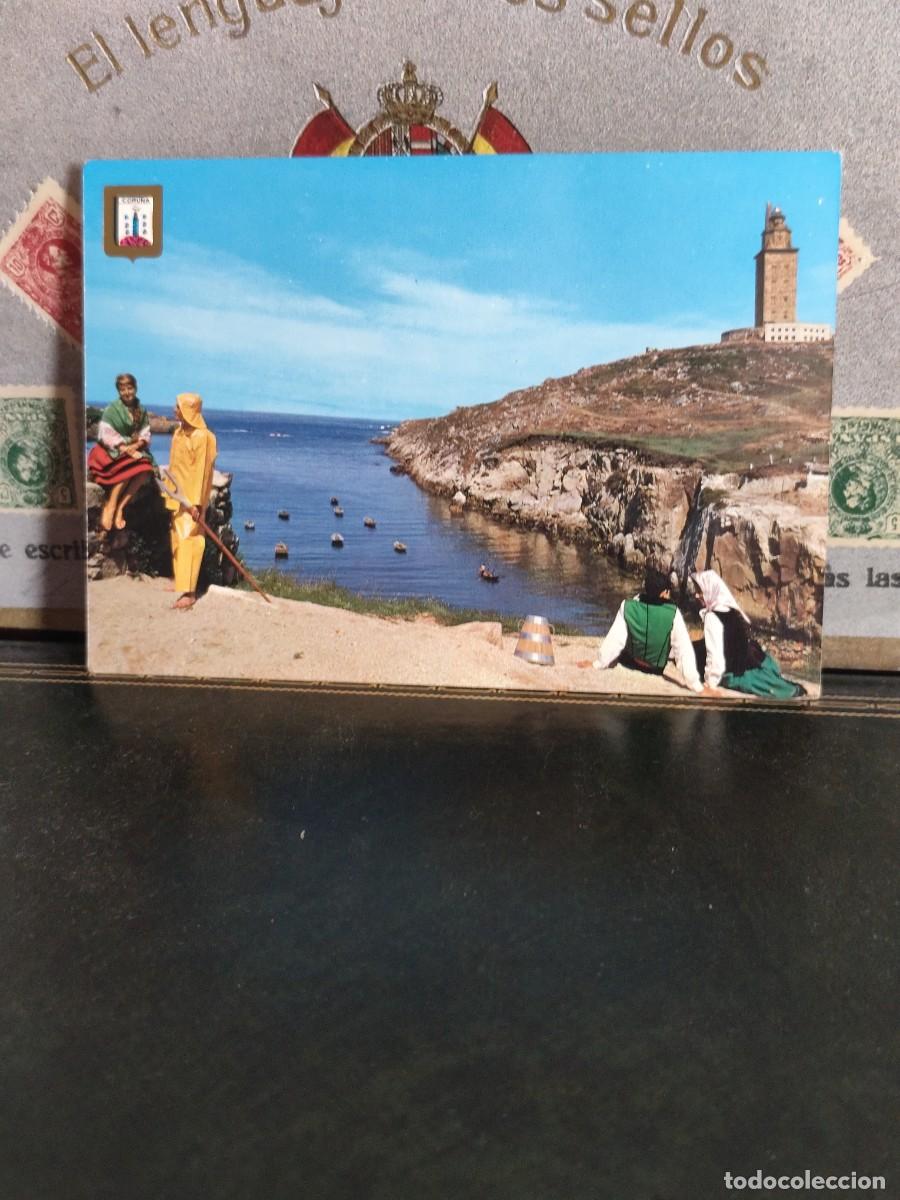 Postales: P5832 Postal La Coru&ntilde;a 37 Torre de H&eacute;rcules. Dom&iacute;nguez