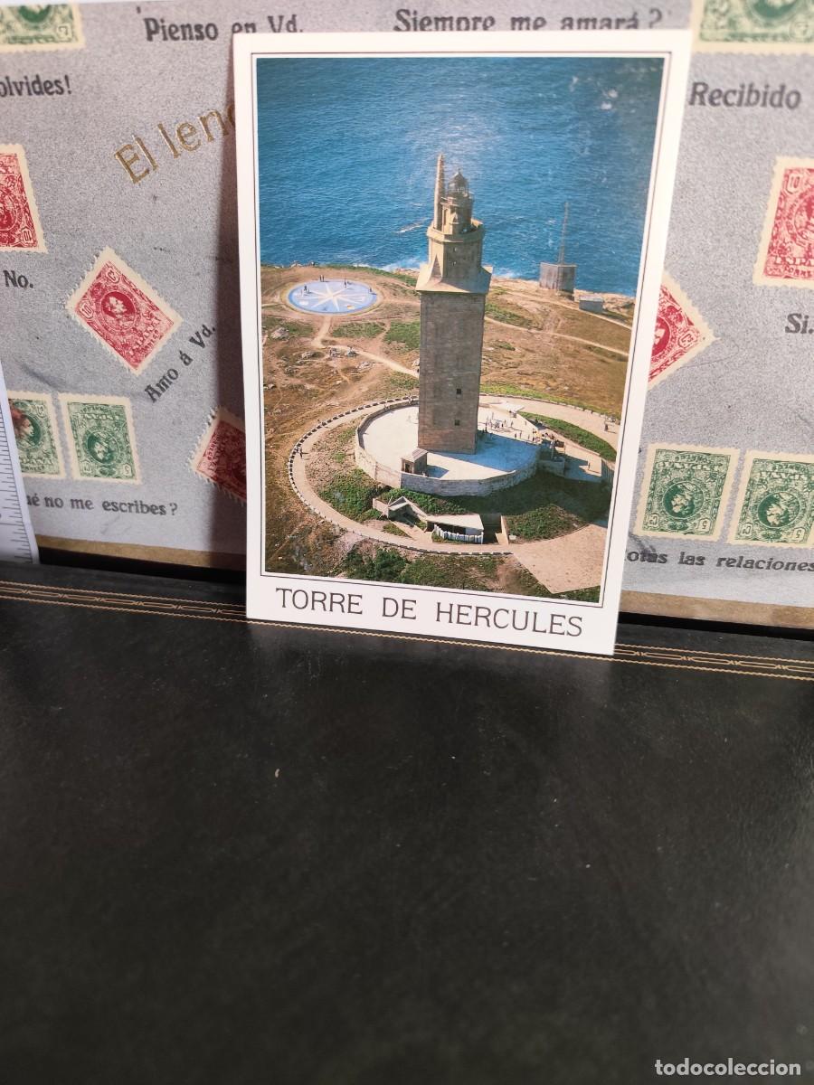 Postales: P5834 Postal La Coru&ntilde;a 3366 Torre de H&eacute;rcules. Dom&iacute;nguez