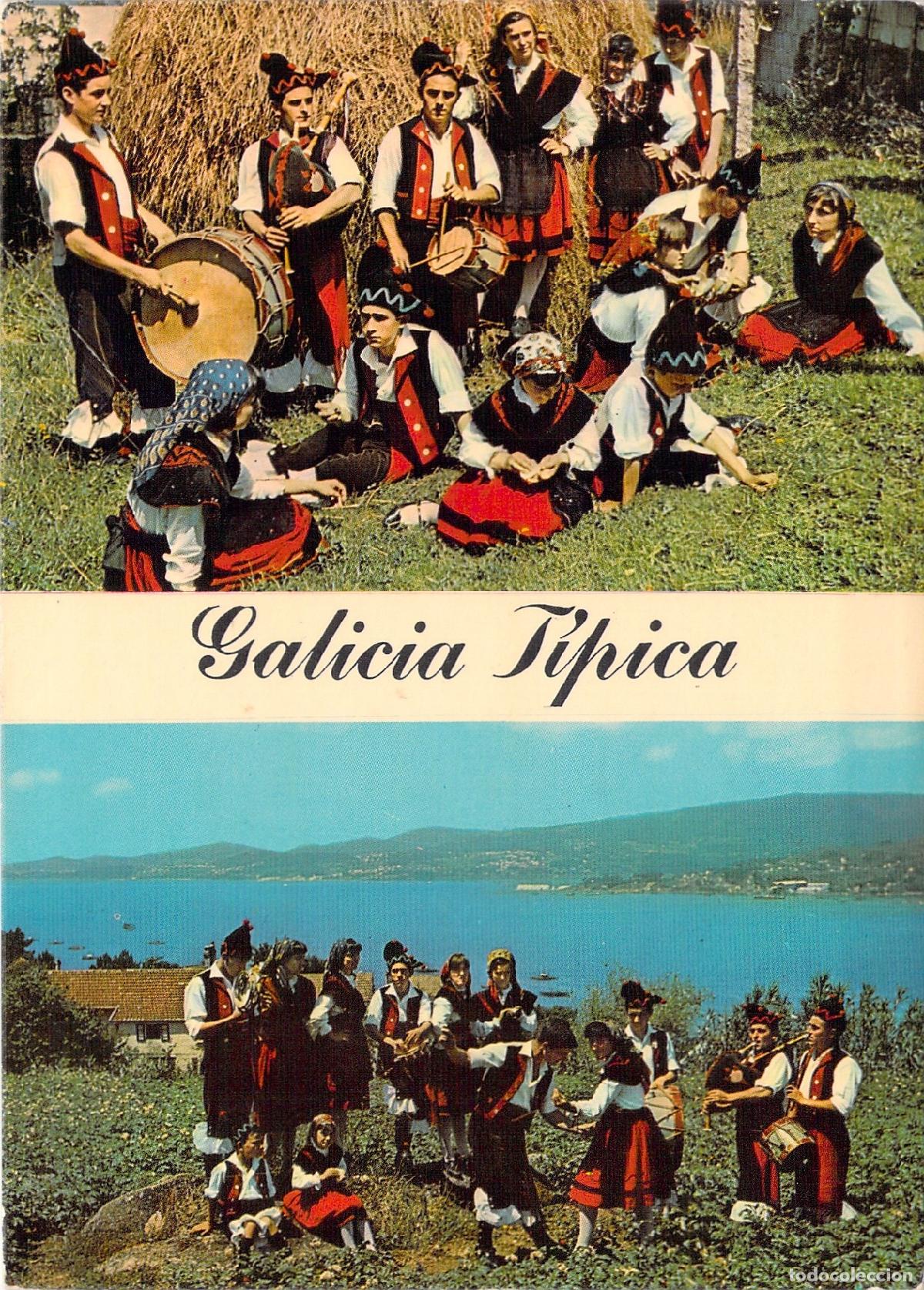 Postales: Postal Galicia T&iacute;pica Trajes Tradicionales y Folclore