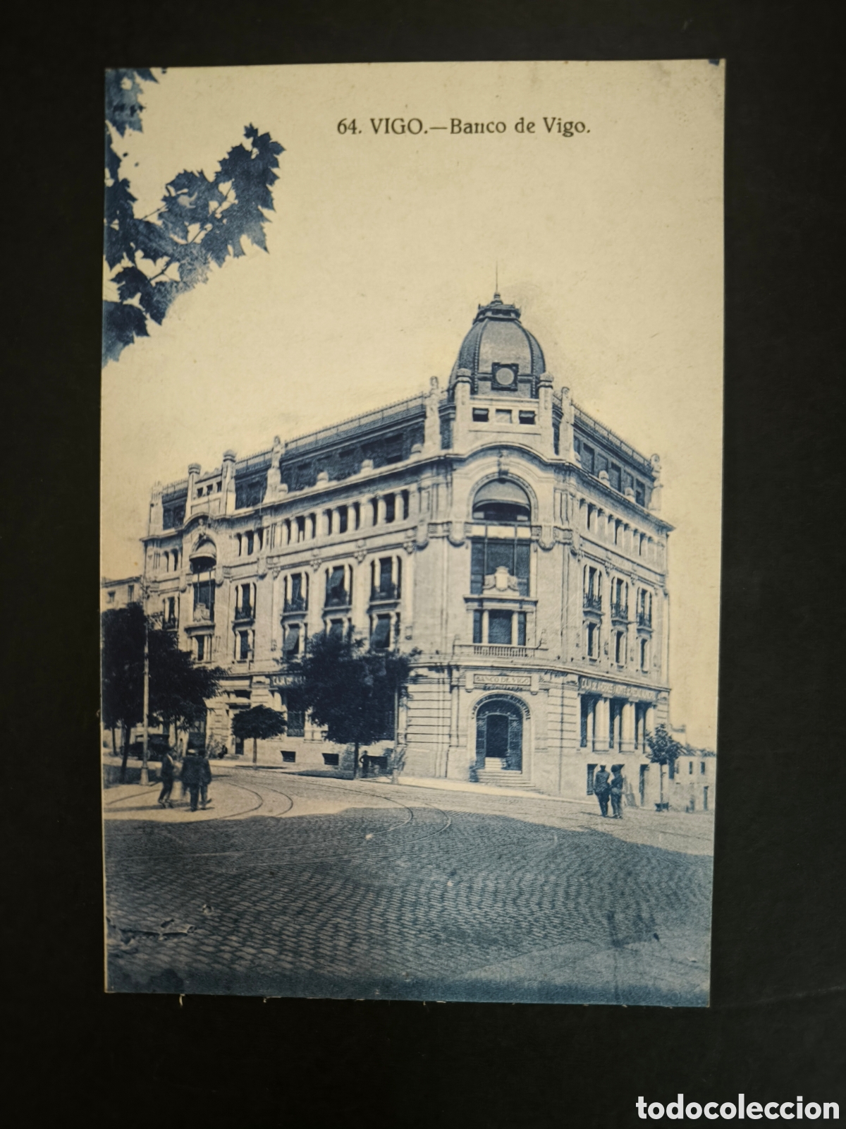 Postales: Postal Vigo. Banco de Vigo. Primer tercio s. XX. Galicia.
