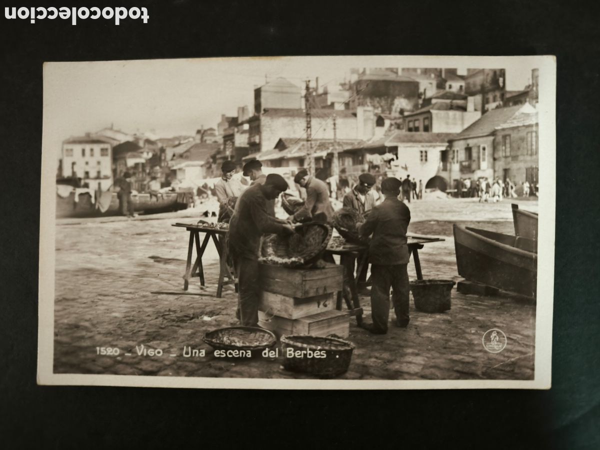 Postales: Fotograf&iacute;a postal Vigo. Una escena del Berb&eacute;s. Galicia.