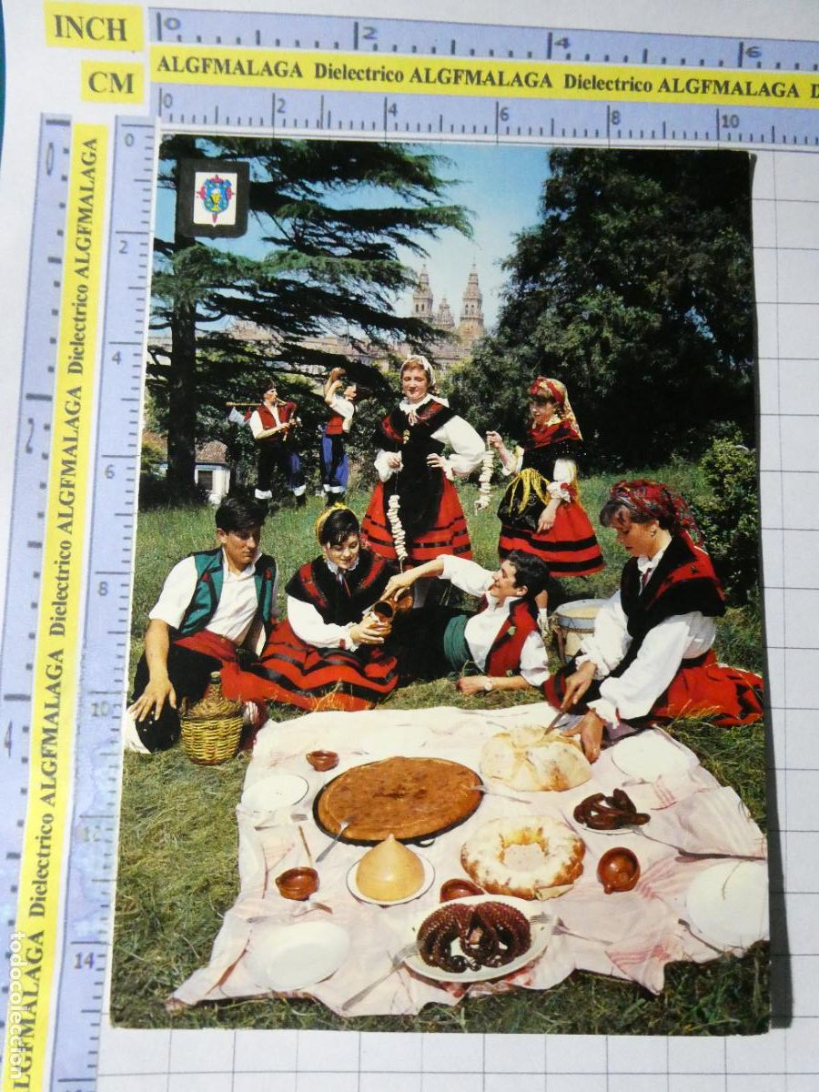 Postales: POSTAL DE PONTEVEDRA. A&Ntilde;O 1964. TIPISMO GALLEGO COMIDA DE ROMER&Iacute;A 11 ESCUDO ORO 2387