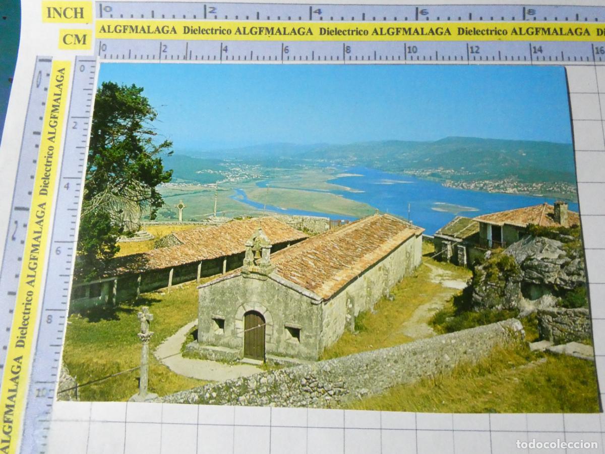 Postales: POSTAL DE PONTEVEDRA. A&Ntilde;O 1985. LA GUARDIA CAPILLA DE SANTA TECLA CON R&Iacute;O MI&Ntilde;O 3442 FAMA. 2398