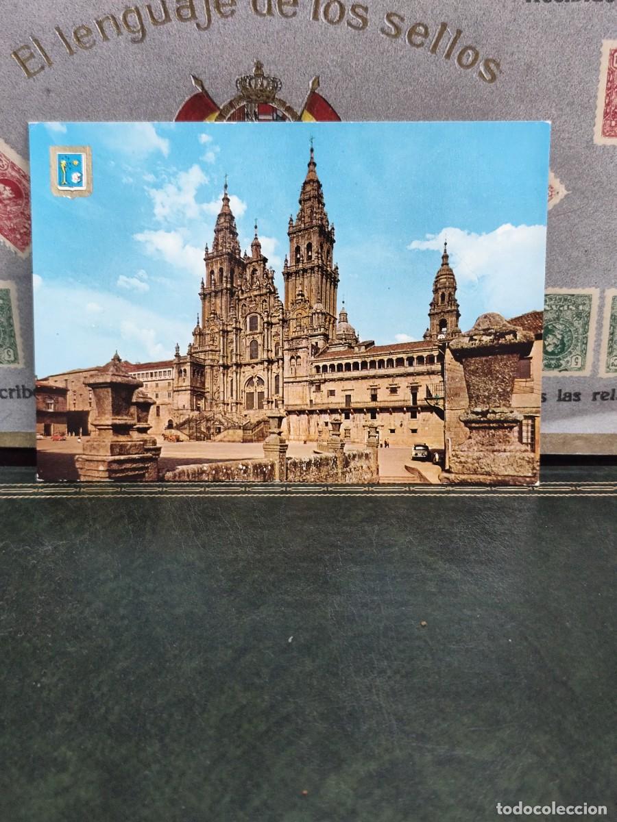 Postales: P5846 Postal Santiago de Compostela 2 Catedral, fachada del Obredoiro . Dom&iacute;nguez