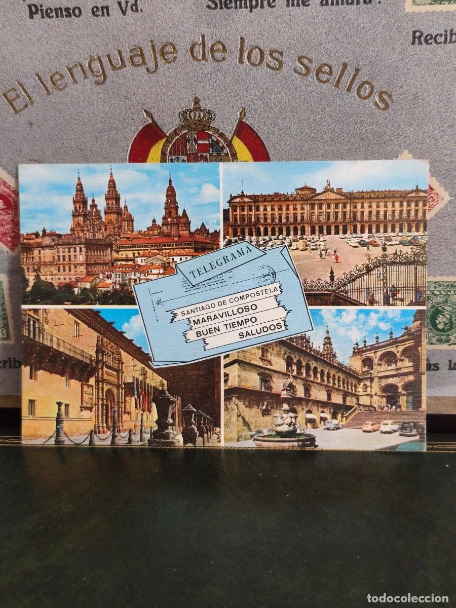 Postales: P5851 Postal Santiago de Compostela 119 Telegrama. Ediciones Arribas