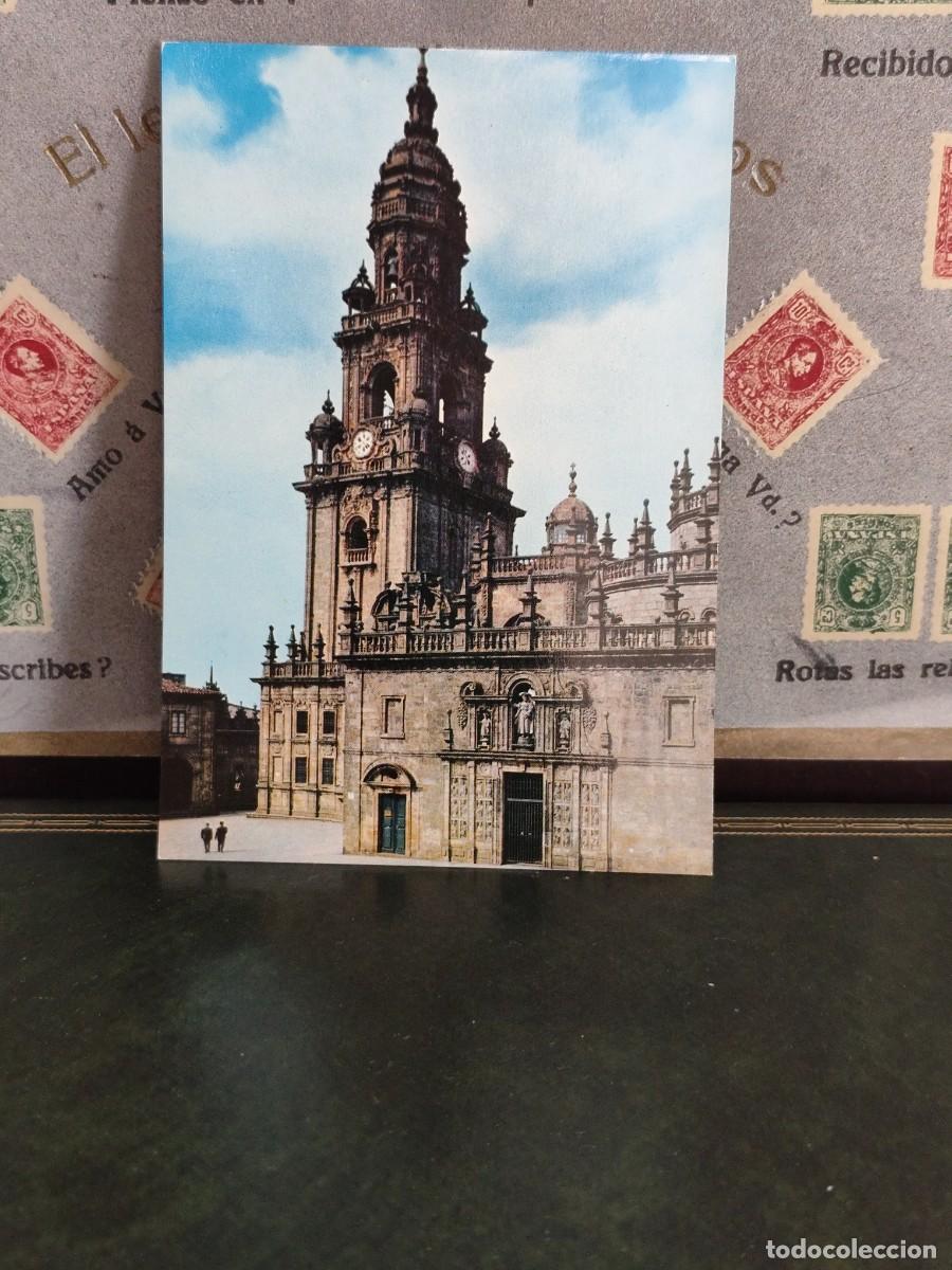 Postales: P5857 Postal Santiago de Compostela 10 Catedral, Torre del reloj. Garc&iacute;a Garrabella