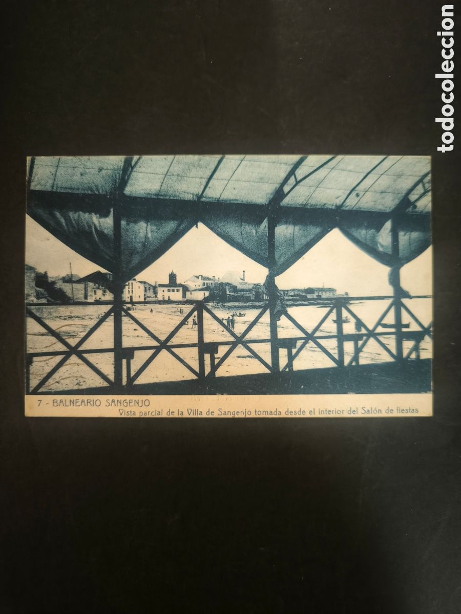 Postales: Postal Balneario sangenjo. Edici&oacute;n del Balneario. Sanxenxo, Pontevedra. A&ntilde;o 1928, Galicia. Circulada