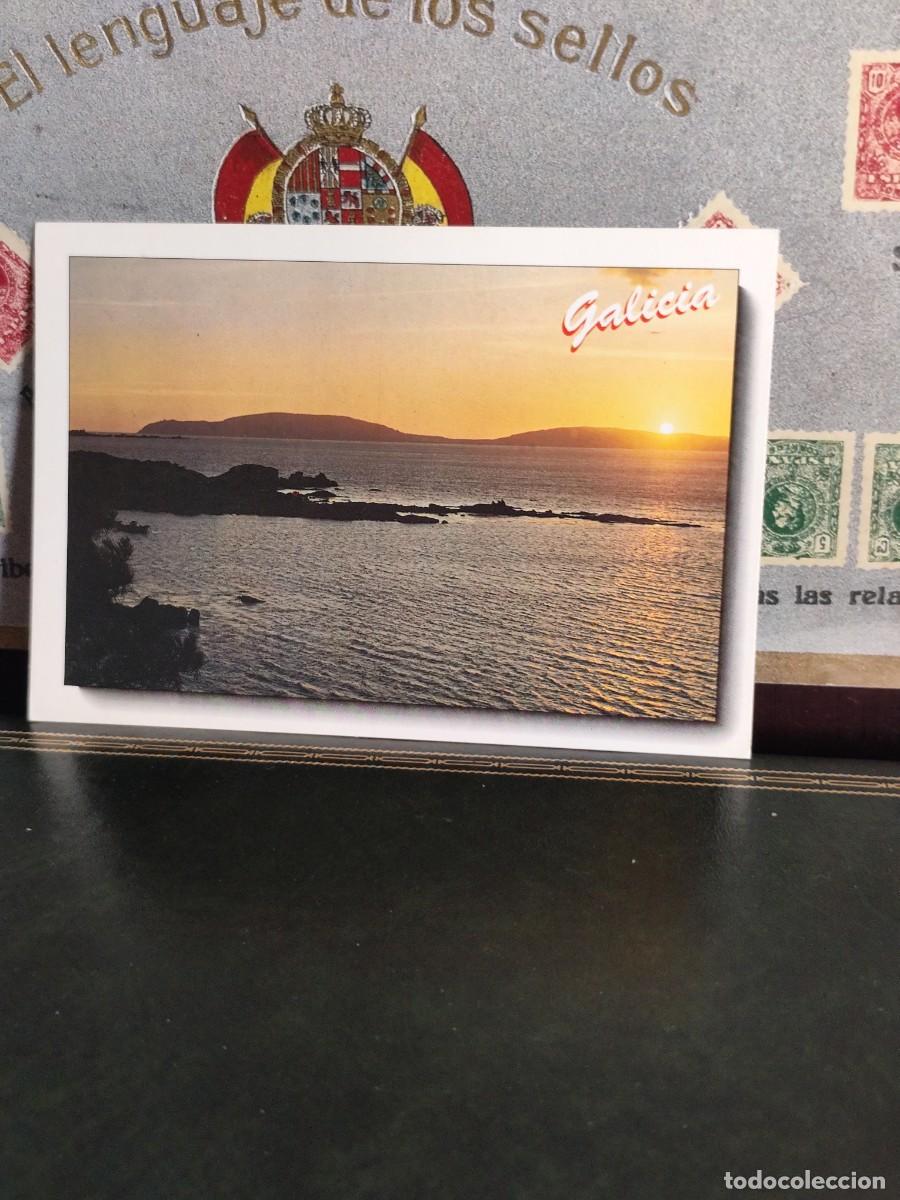 Postales: P5885 Postal Finisterre 3299 Puesta de sol. Fama