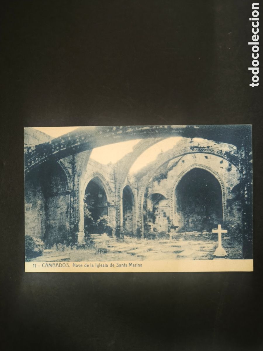 Postales: Postal antigua 11. Cambados, nave de la iglesia de Sta Mar&iacute;a. Pontevedra, Galicia.