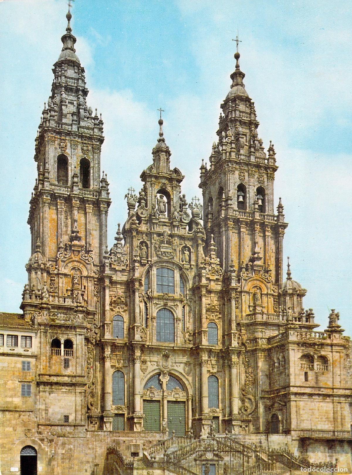 Postales: Postal de la Catedral de Santiago de Compostela, Fachada del Obradoiro