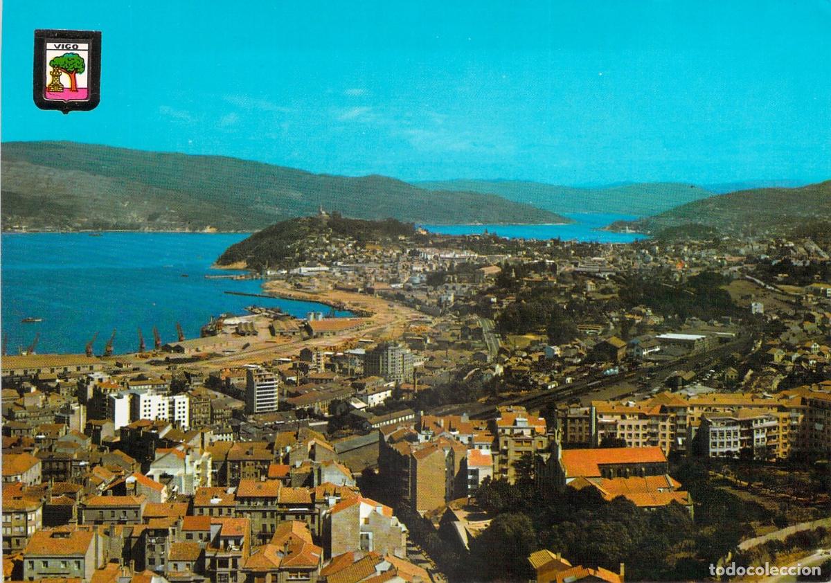 Postales: Postal de Vigo: Vista Panor&aacute;mica desde el Castro, Galicia