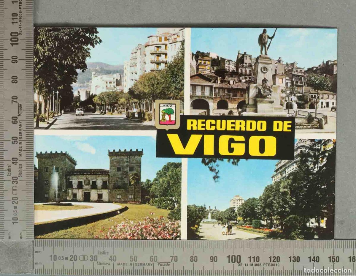 Postales: POSTAL. Recuerdo de Vigo - Cuatro Vistas con Escudo