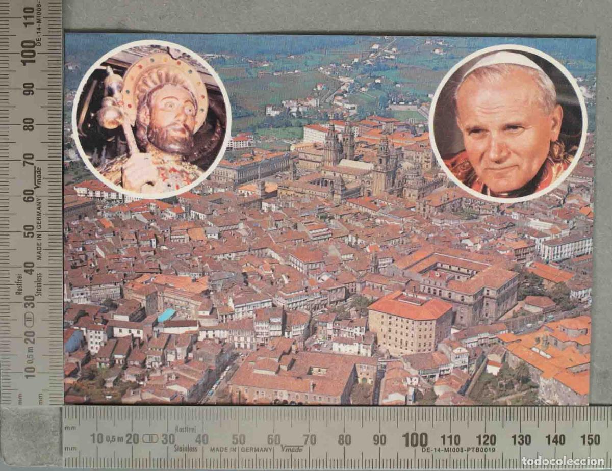 Postales: POSTAL. Santiago de Compostela - Visita de Juan Pablo II - Lumasa Ediciones - Paisajes Espa&ntilde;oles