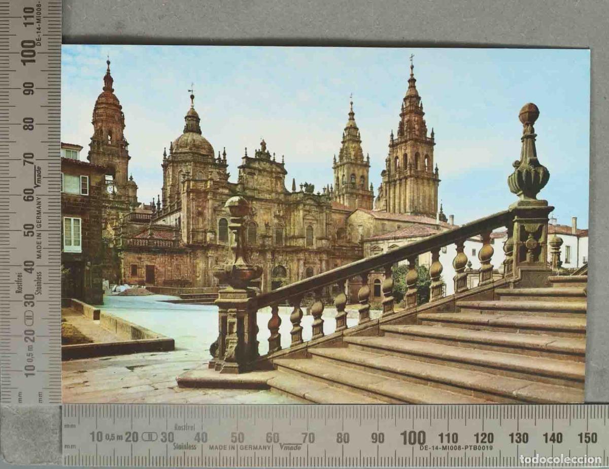 Postales: POSTAL. Santiago de Compostela - Fachada de la Azabacher&iacute;a -
