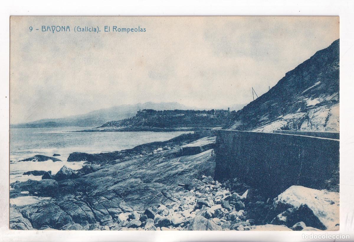 Postales: POSTAL. 9. BAYONA. EL ROMPEOLAS. PONTEVEDRA. GALICIA