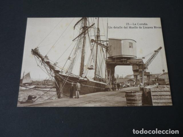 Postales: LA CORU&Ntilde;A UN DETALLE DEL MUELLE DE LINARES RIVAS