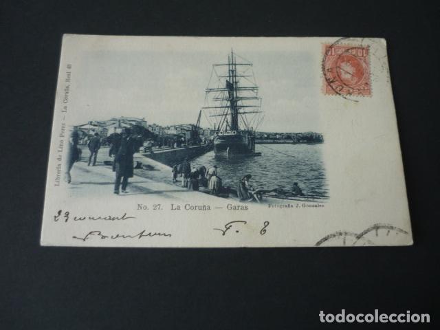 Postales: LA CORU&Ntilde;A GARAS POSTAL - Foto 1